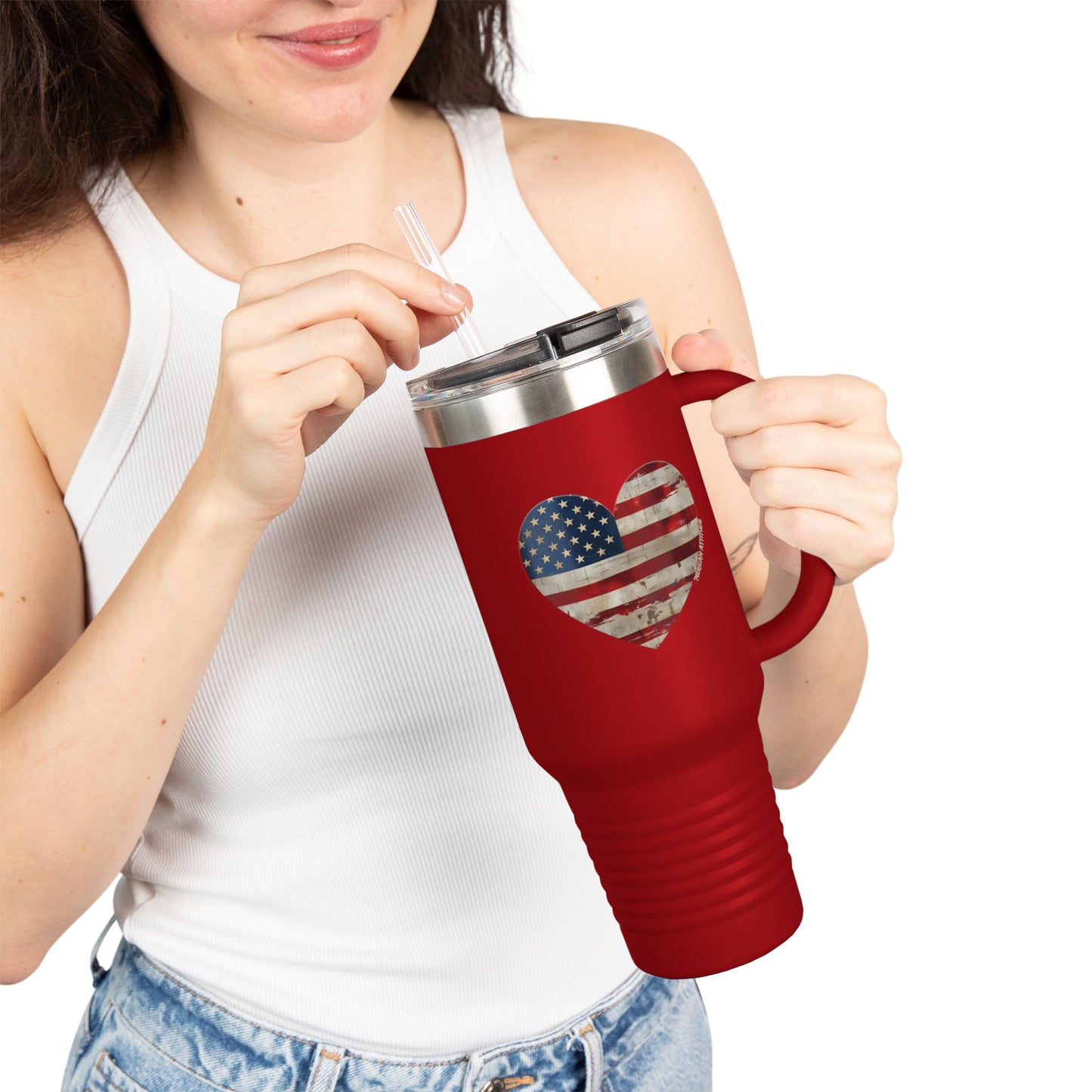 The Flag Is In Your Heart Tumbler (40oz)