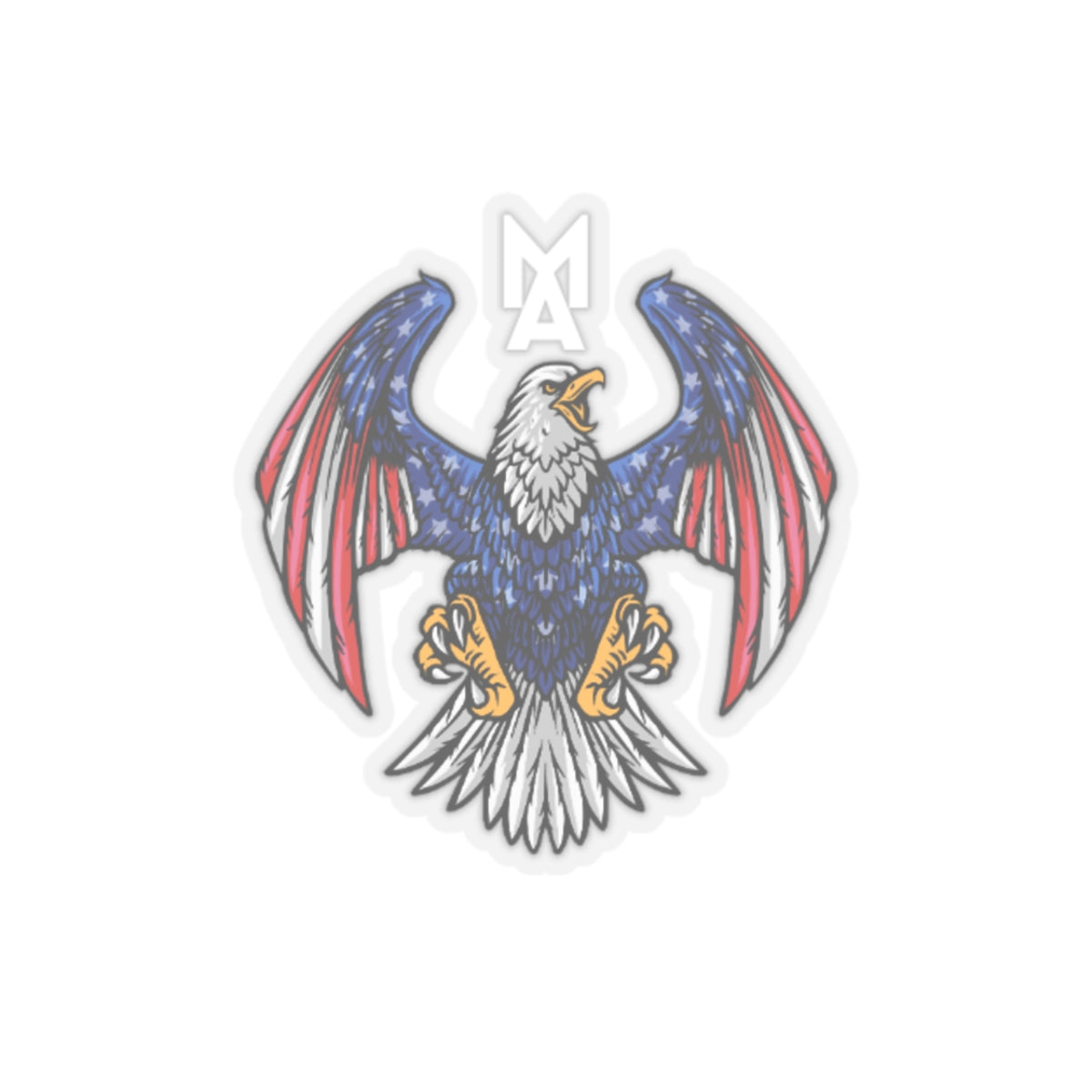 MA Eagle Logo Sticker (White)