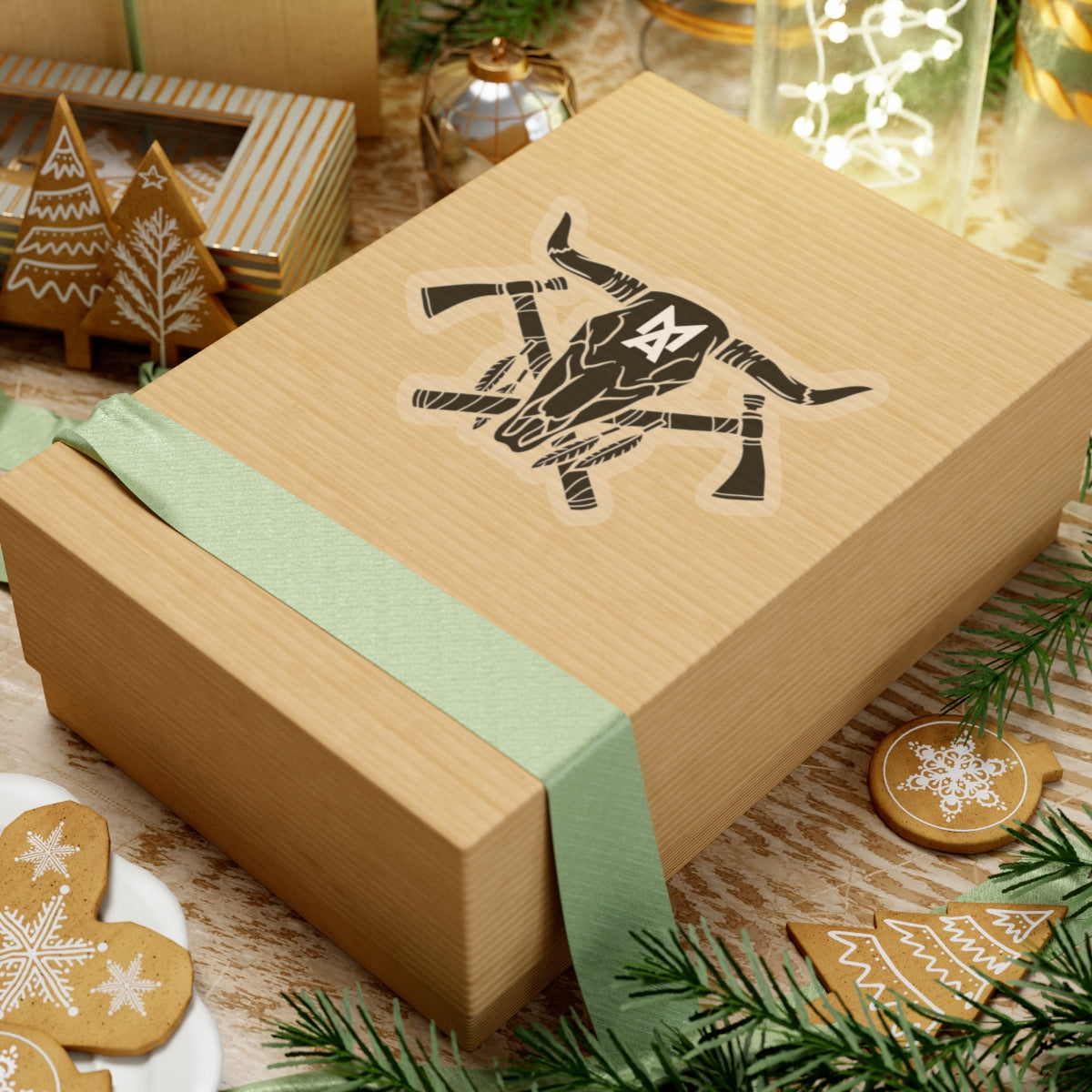 MA Skull & Hatchets Logo Sticker (Black)