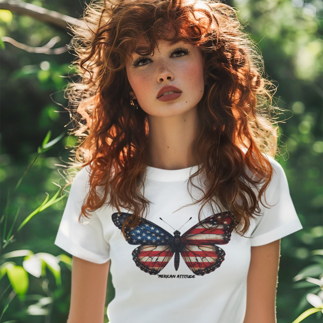'Merican Butterfly 2 T-shirt (Women)