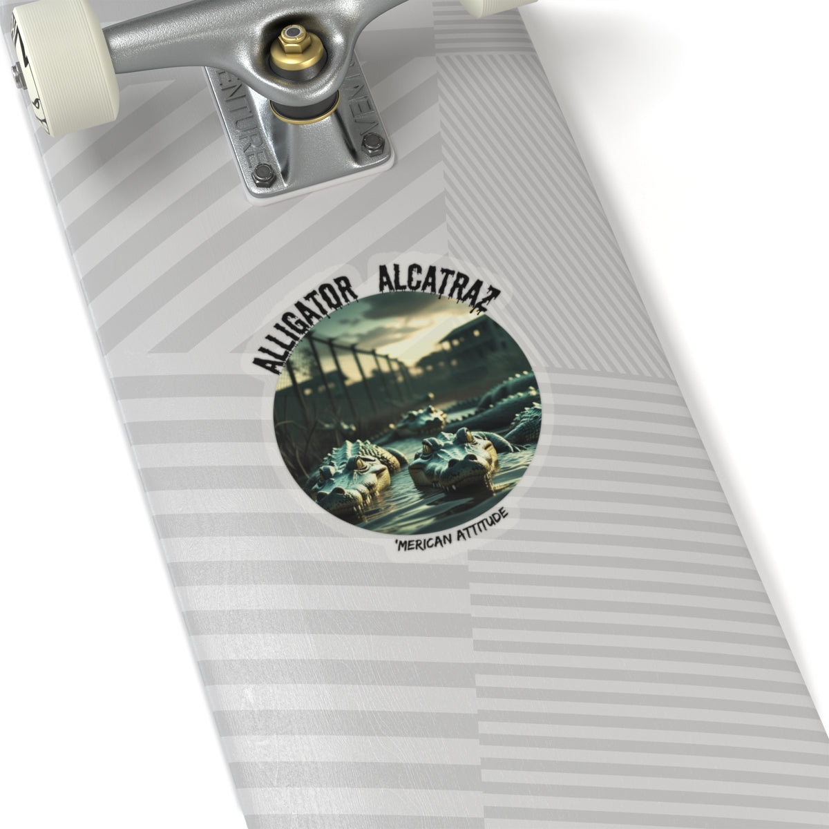 Alligator Alcatraz Sticker (White)