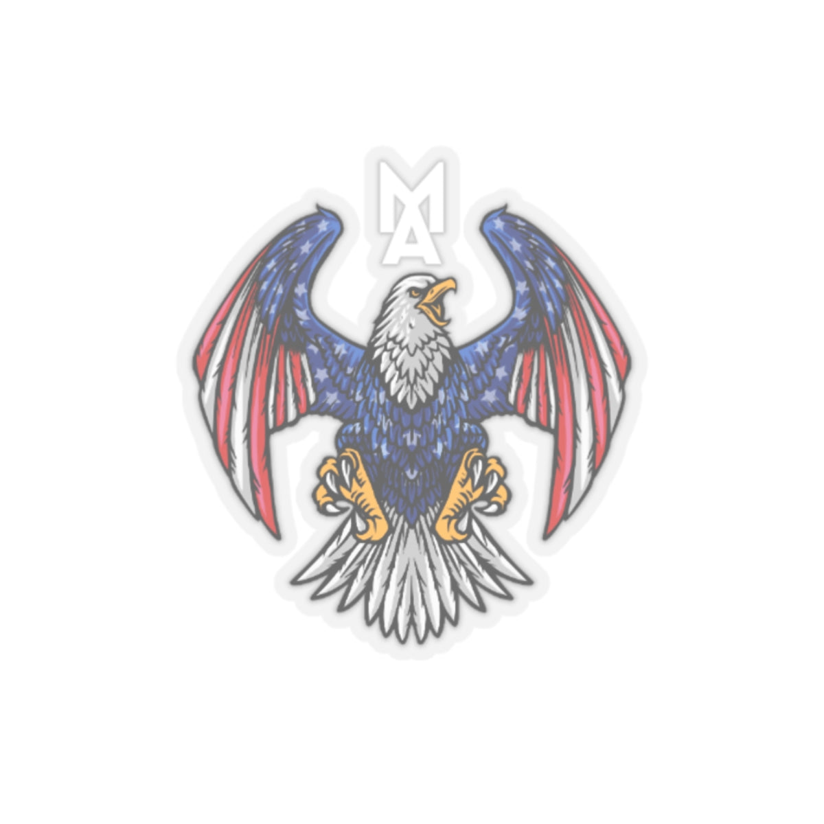 MA Eagle Logo Sticker (White)