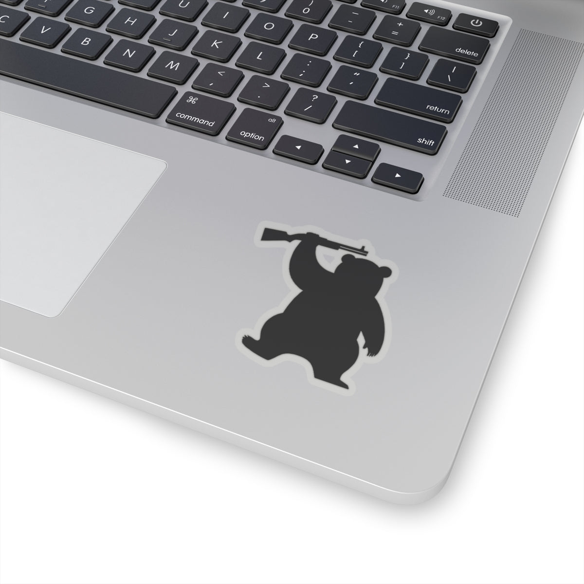 MA Armed Bear Logo Sticker (Black)