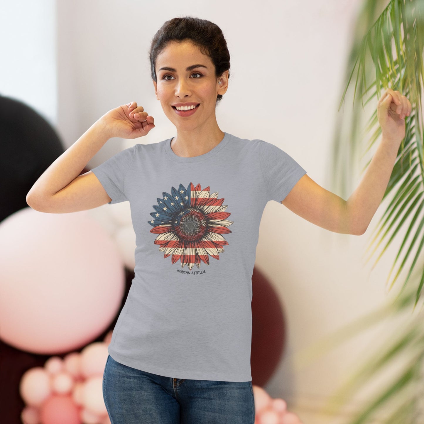 Old Glory Sunflower T-shirt (Women)