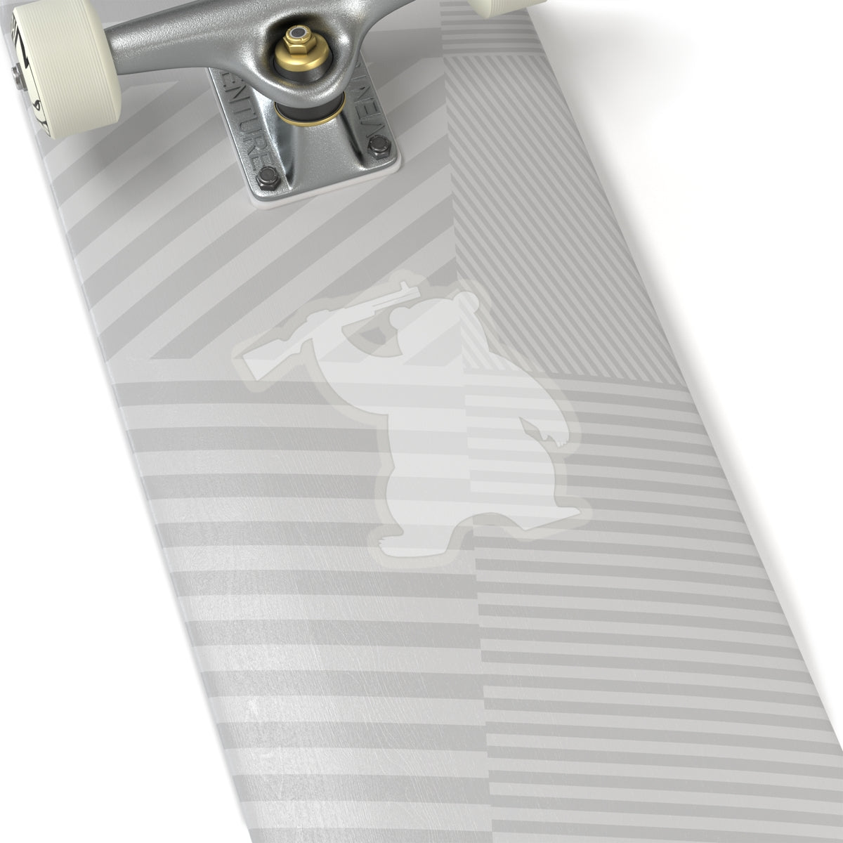 MA Armed Bear Logo Sticker (White)