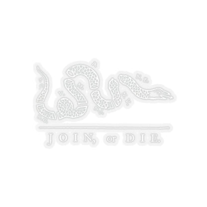 Join, or Die Sticker (White)