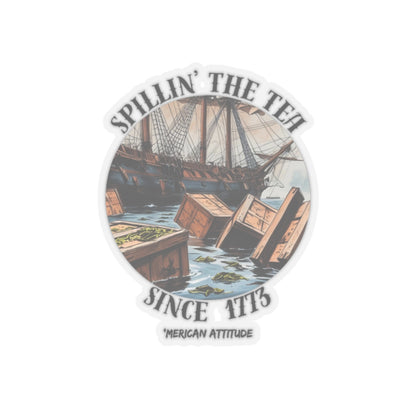 Spillin' The Tea Sticker (Black)