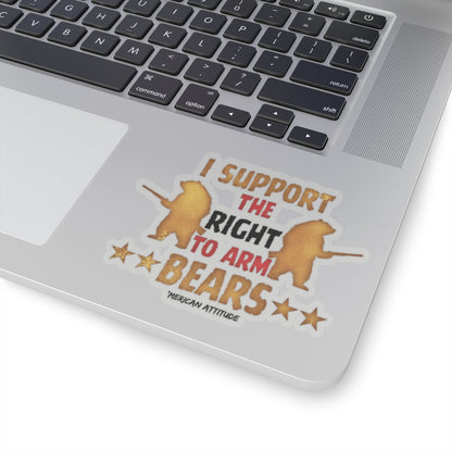 Support The Right To Arm Bears Sticker (Black)
