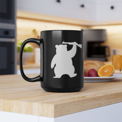 MA Armed Bear  15oz Mug (Black)