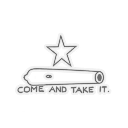 Come And Take It Cannon Sticker (Black)