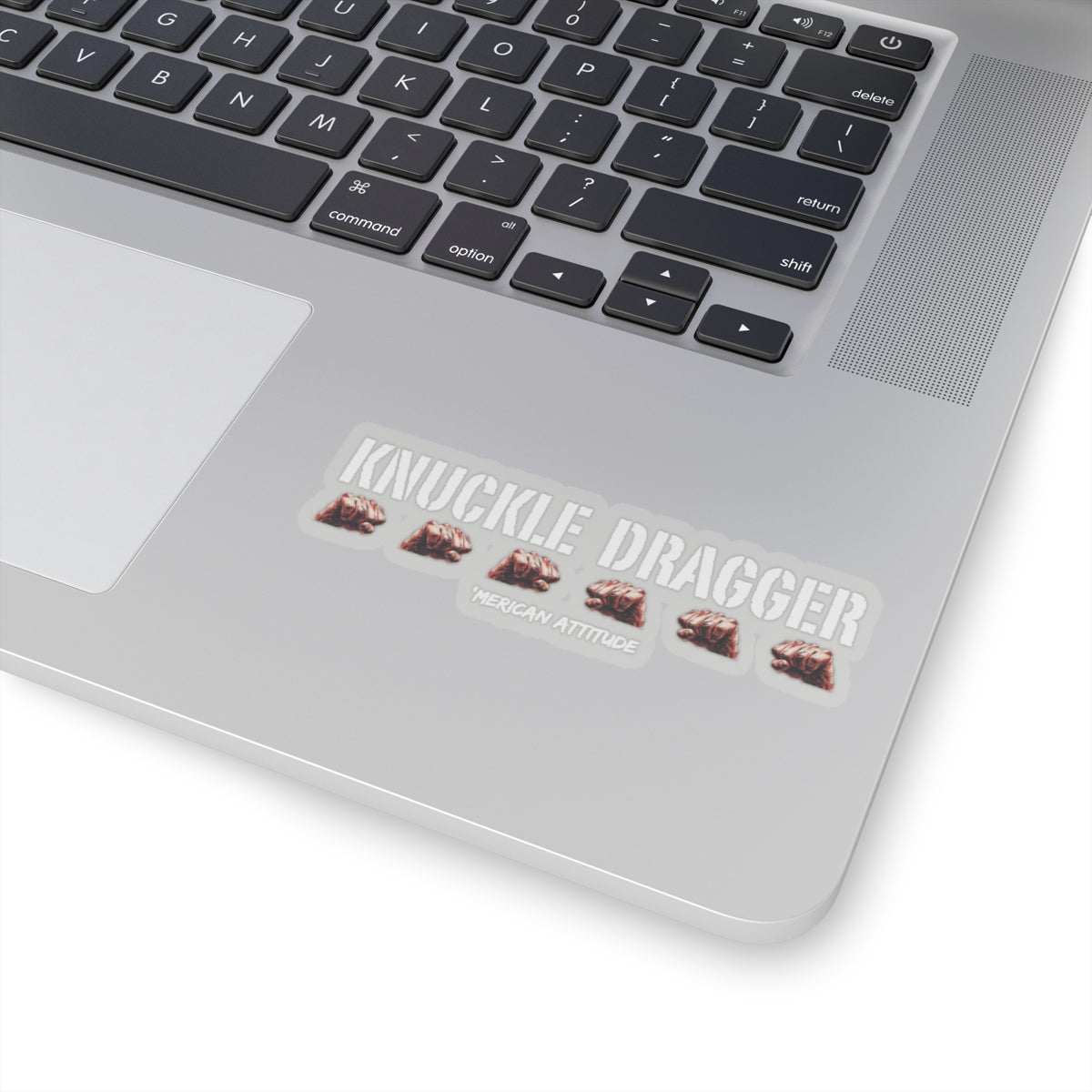Knuckle Dragger Sticker (White)