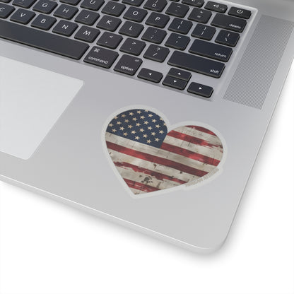 The Flag Is In Your Heart Sticker (White)