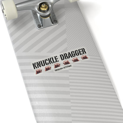 Knuckle Dragger Sticker (Black)