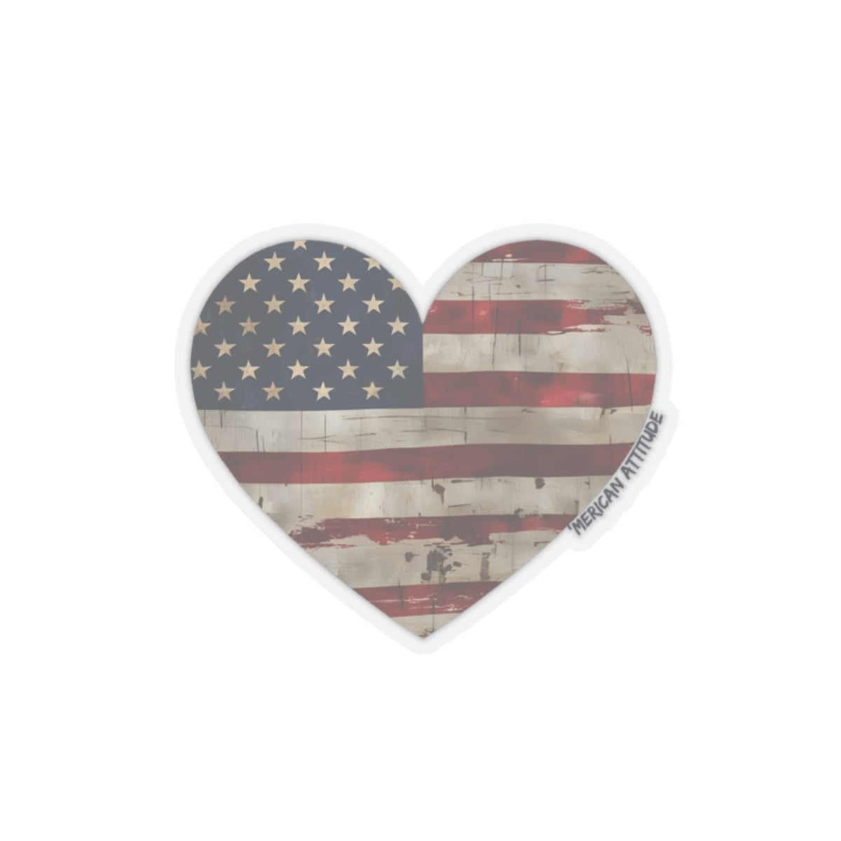 The Flag Is In Your Heart Sticker (Black)