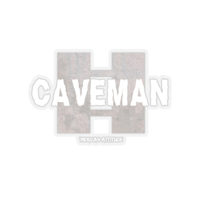 Captain Caveman Sticker (White)