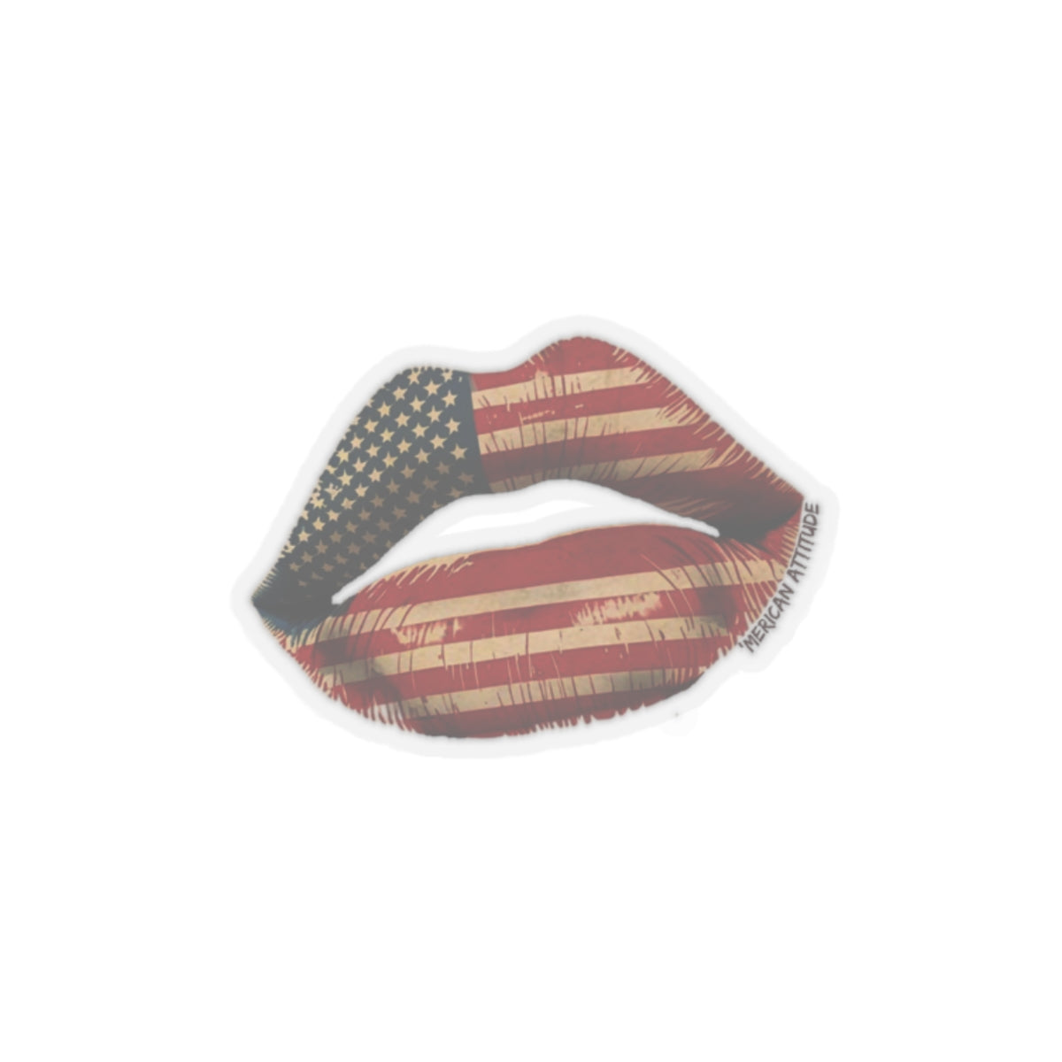 Merican Kiss Sticker (Black)