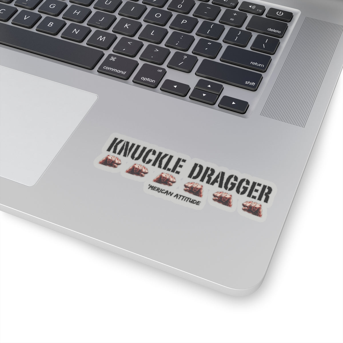 Knuckle Dragger Sticker (Black)