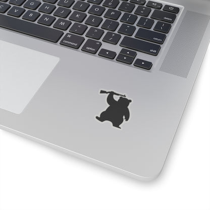 MA Armed Bear Logo Sticker (Black)