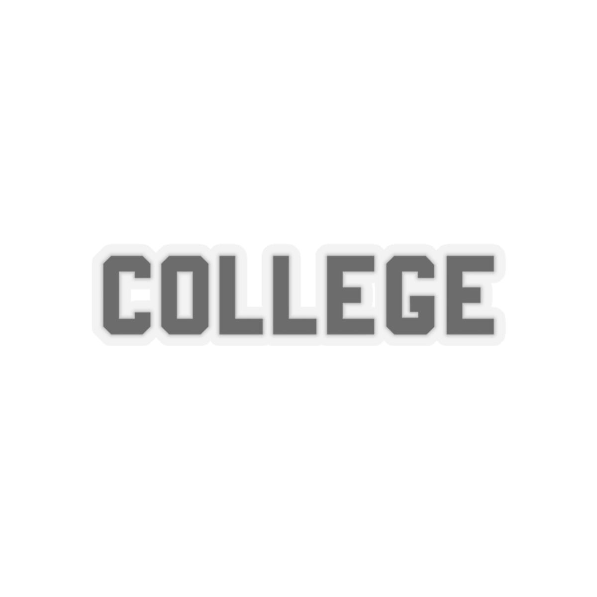 COLLEGE Sticker (Black)