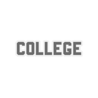 COLLEGE Sticker (Black)