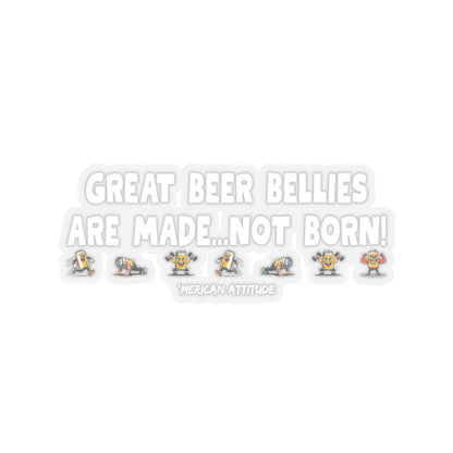 Great Beer Bellies Sticker (White)