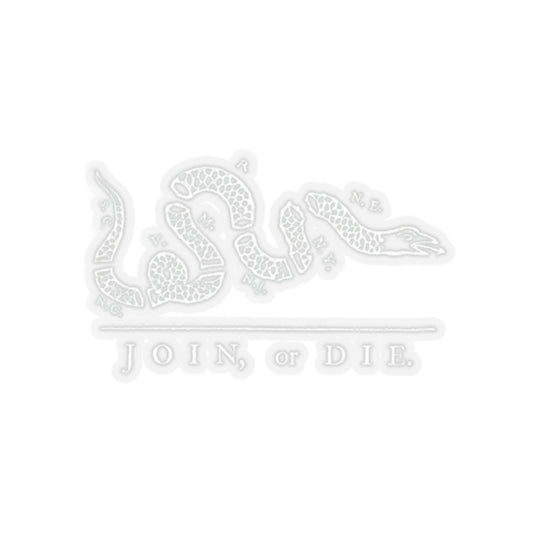 Join, or Die Sticker (White)