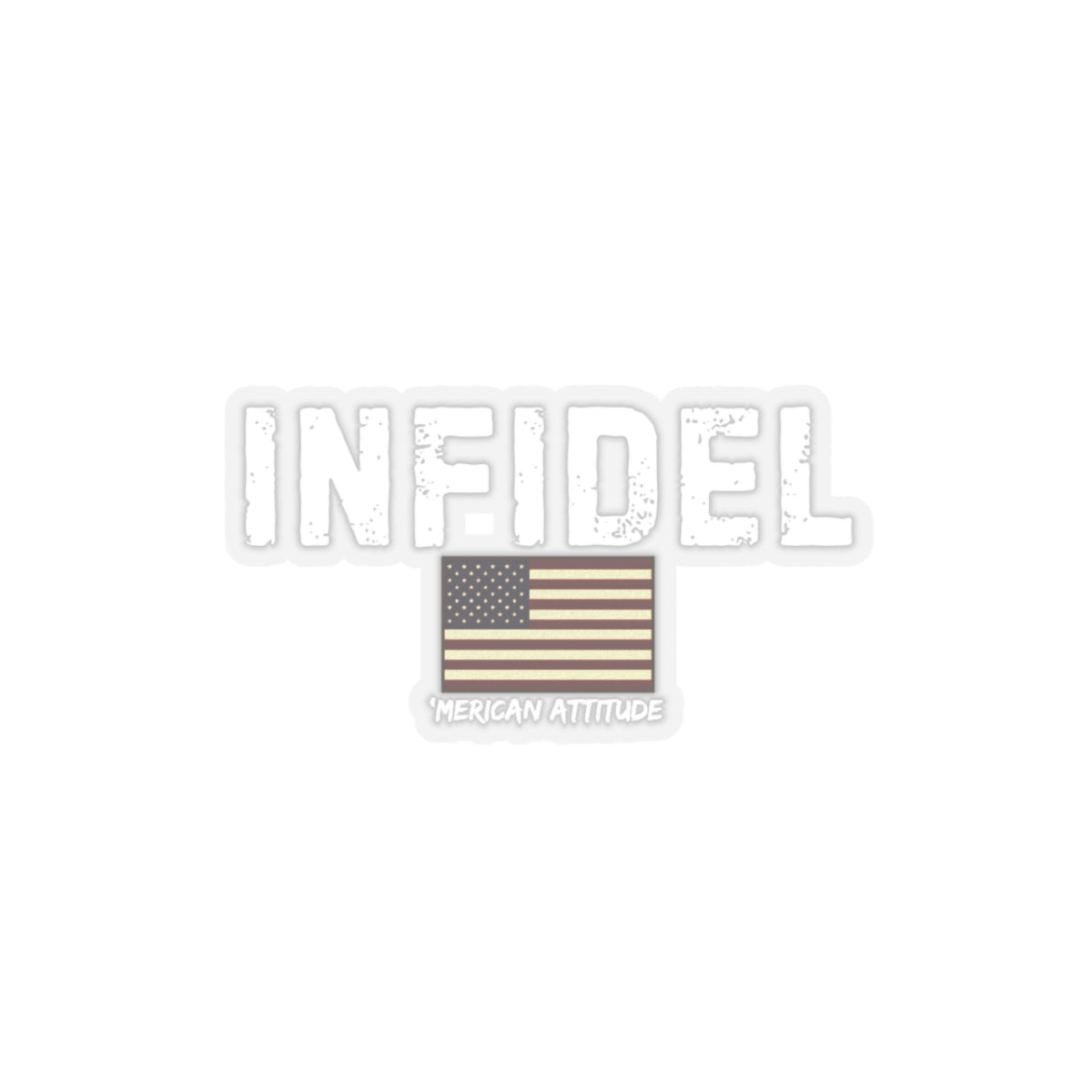 INFIDEL Sticker (White)