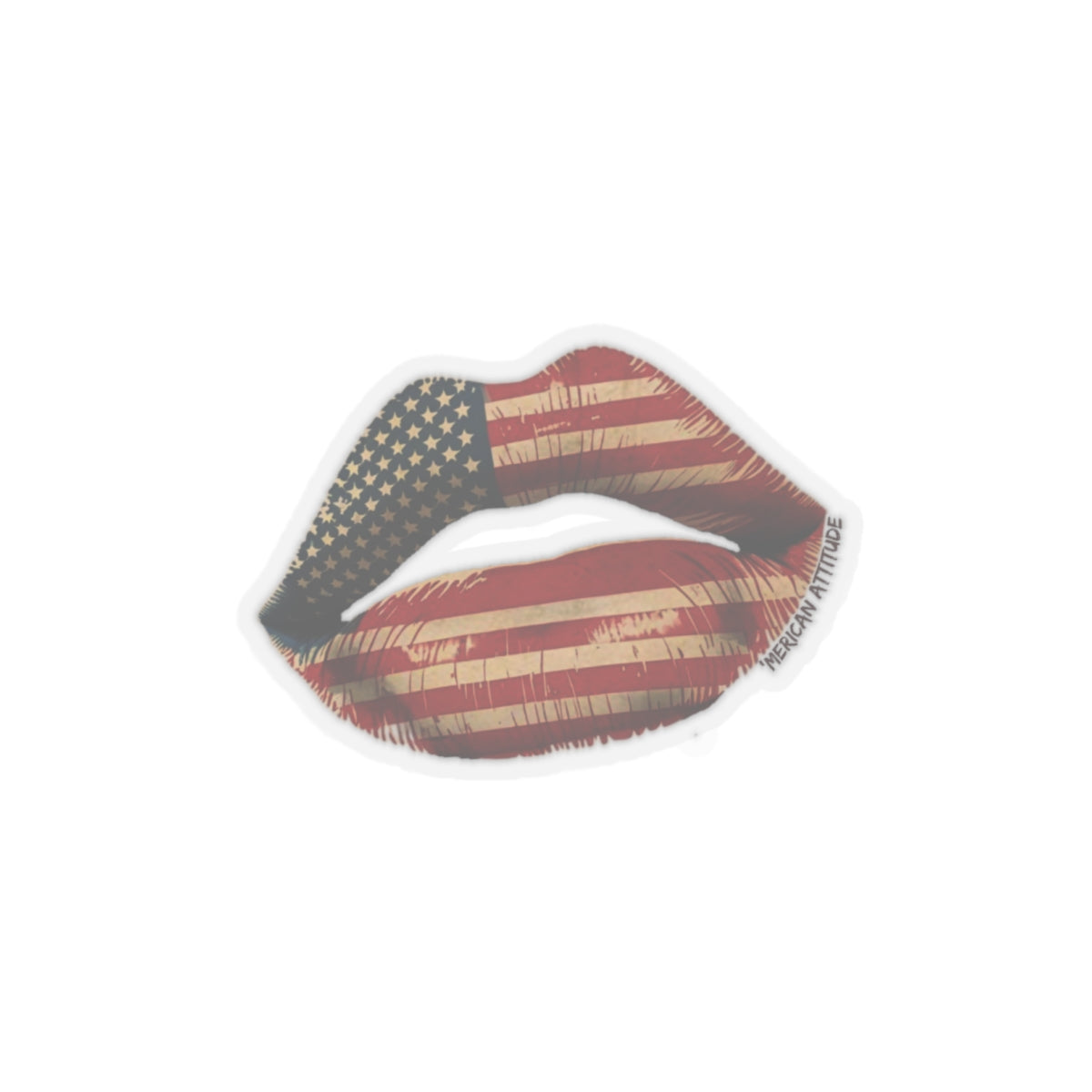 Merican Kiss Sticker (Black)