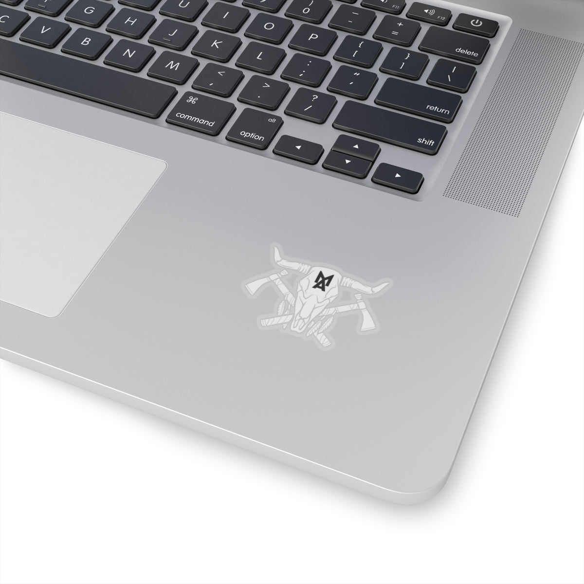 MA Skull & Hatchets Logo Sticker (White)