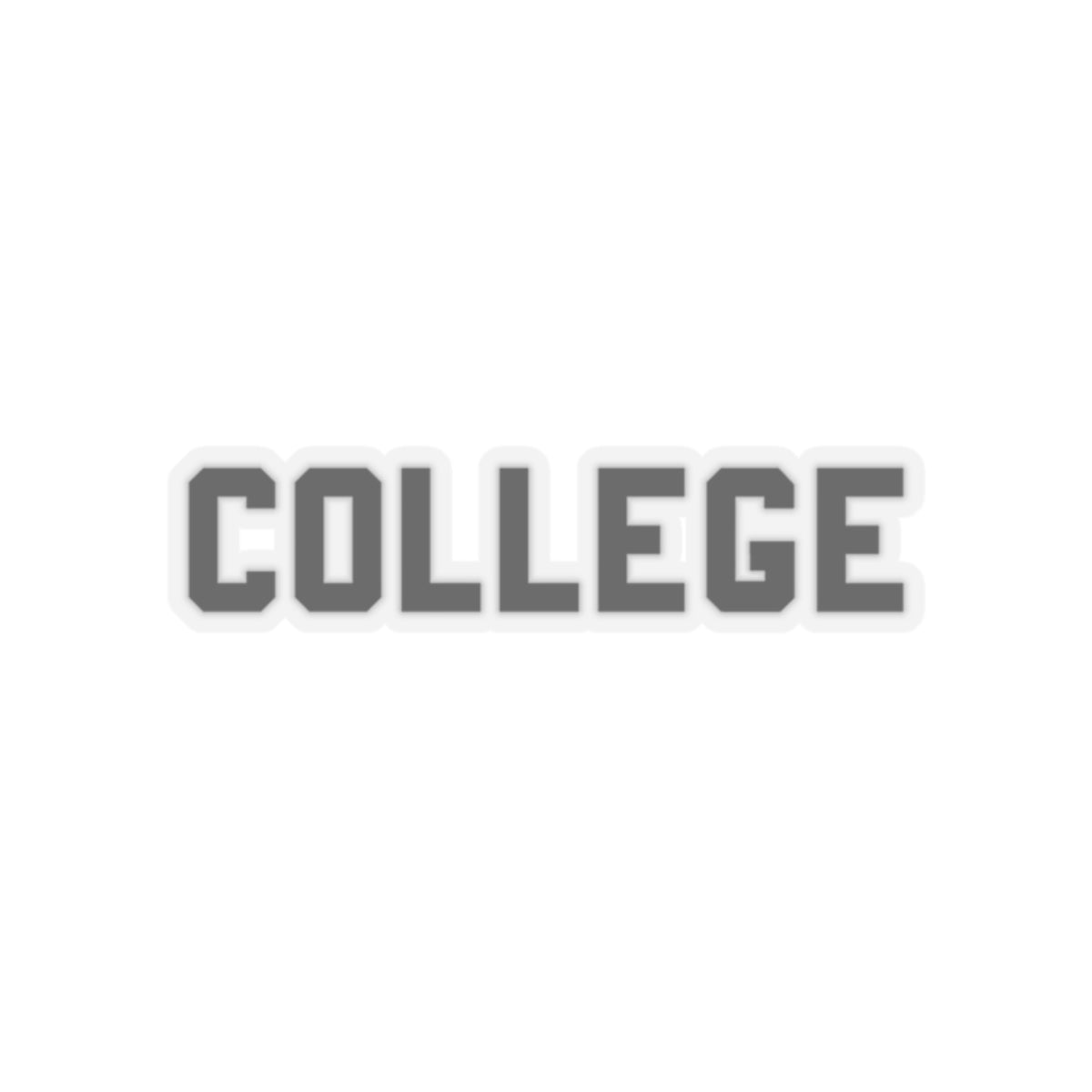 COLLEGE Sticker (Black)