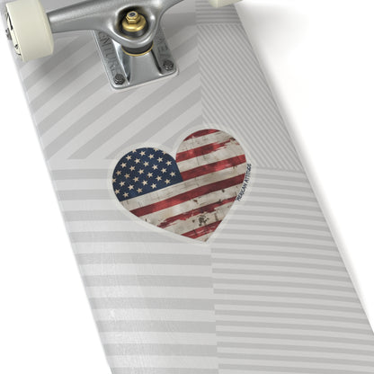 The Flag Is In Your Heart Sticker (Black)
