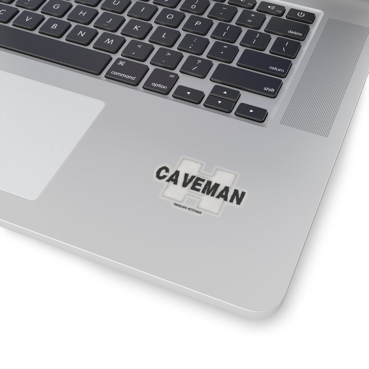 Captain Caveman Sticker (Black)