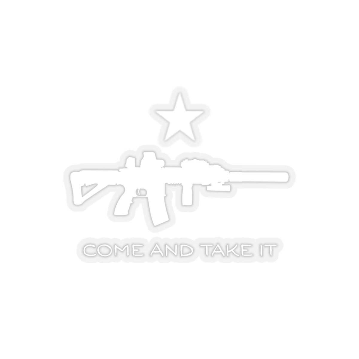 Come And Take It AR Sticker (White)