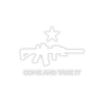 Come And Take It AR Sticker (White)
