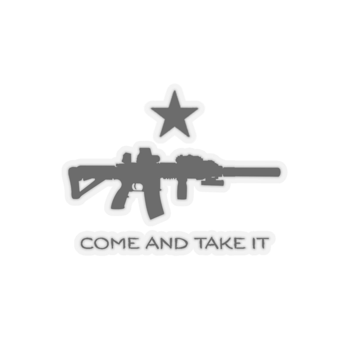 Come And Take It AR Sticker (Black)