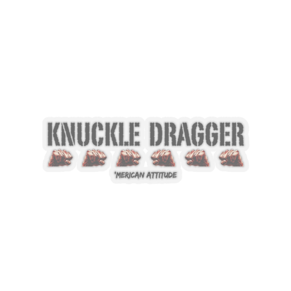 Knuckle Dragger Sticker (Black)