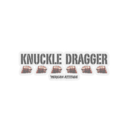 Knuckle Dragger Sticker (Black)