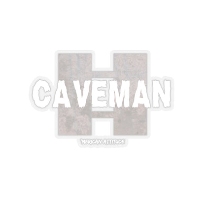 Captain Caveman Sticker (White)
