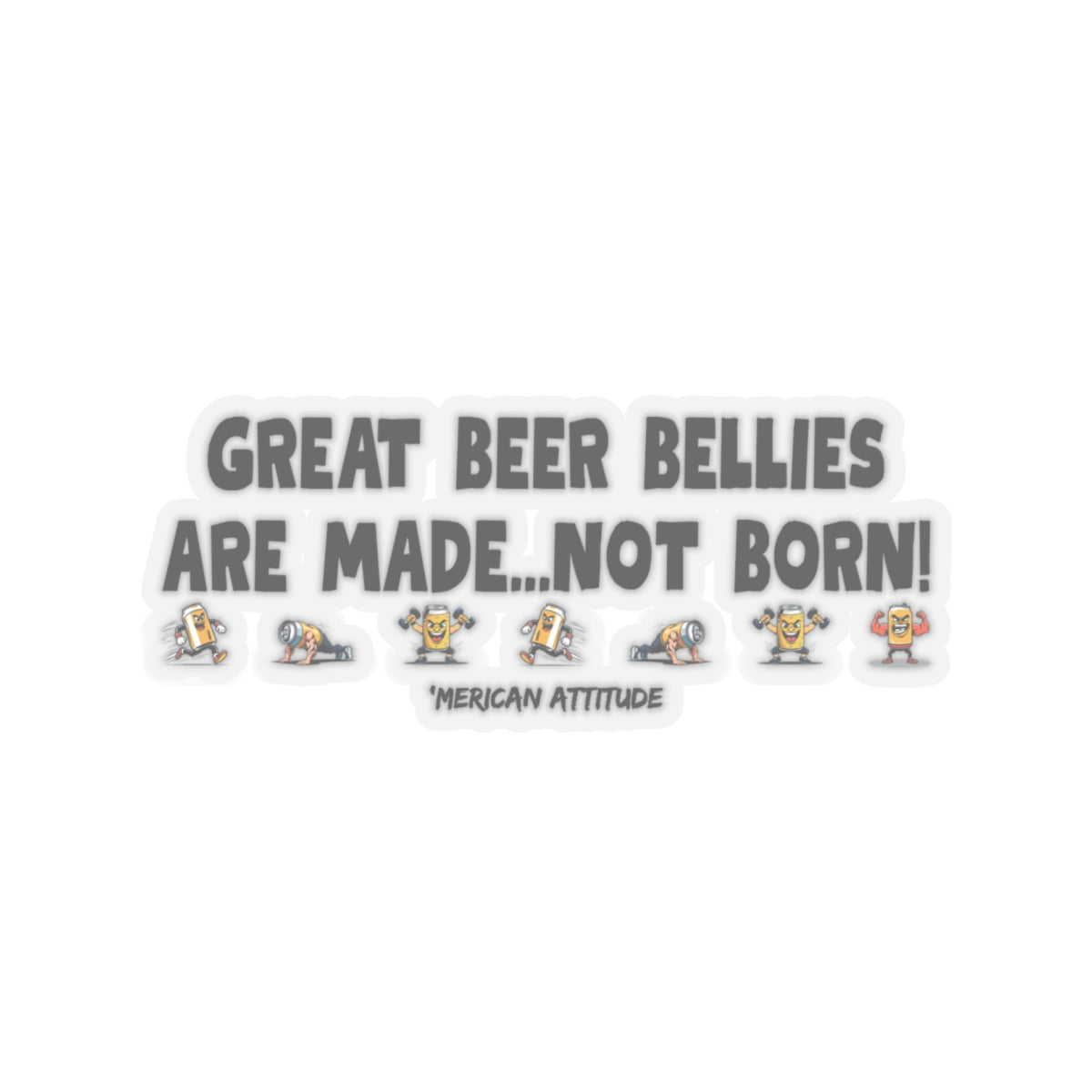 Great Beer Bellies Sticker (Black)