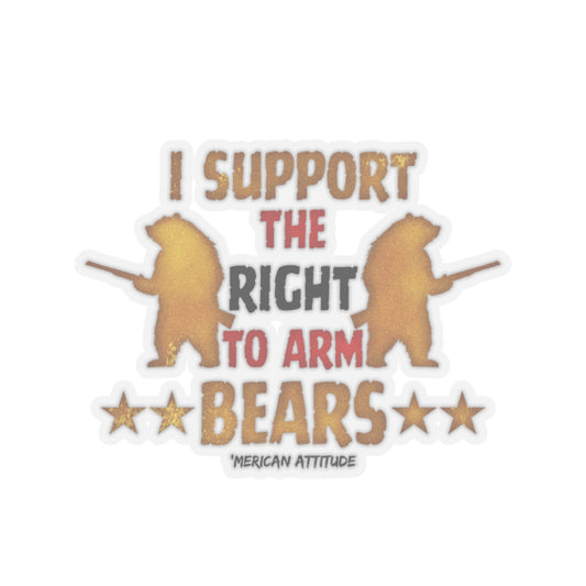 Support The Right To Arm Bears Sticker (Black)