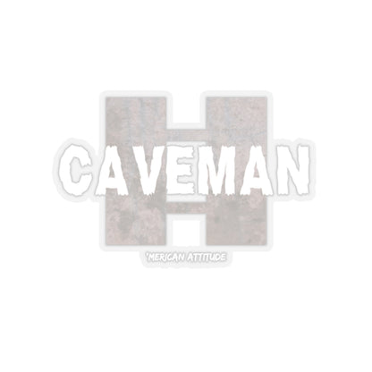 Captain Caveman Sticker (White)