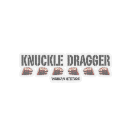 Knuckle Dragger Sticker (Black)