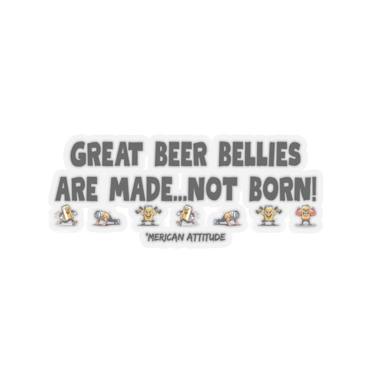 Great Beer Bellies Sticker (Black)