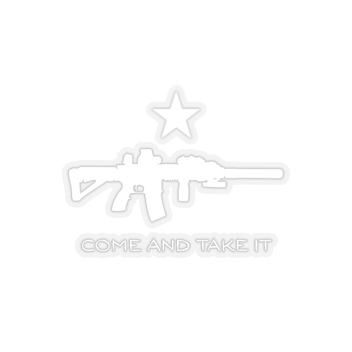 Come And Take It AR Sticker (White)