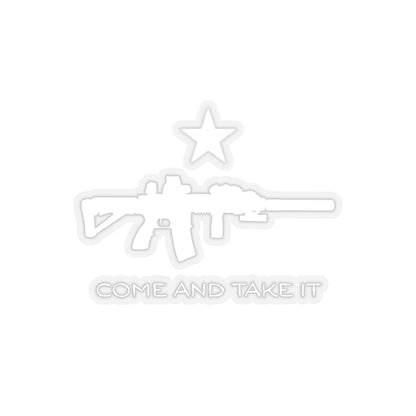 Come And Take It AR Sticker (White)