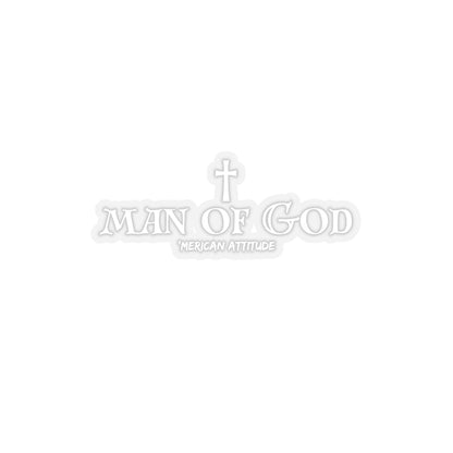 Man of God Sticker (White)