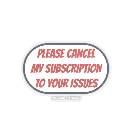 Please Cancel Sticker (White)