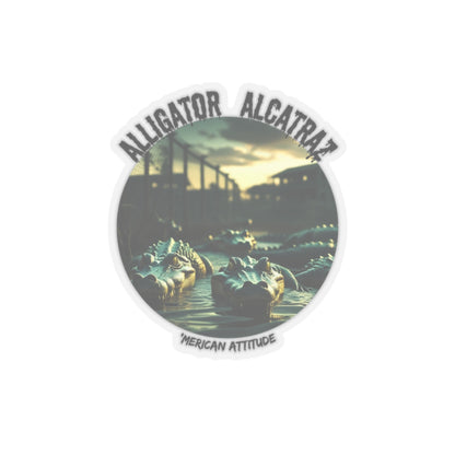 Alligator Alcatraz Sticker (Black)