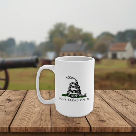 Gadsden Flag  15oz Mug (White)