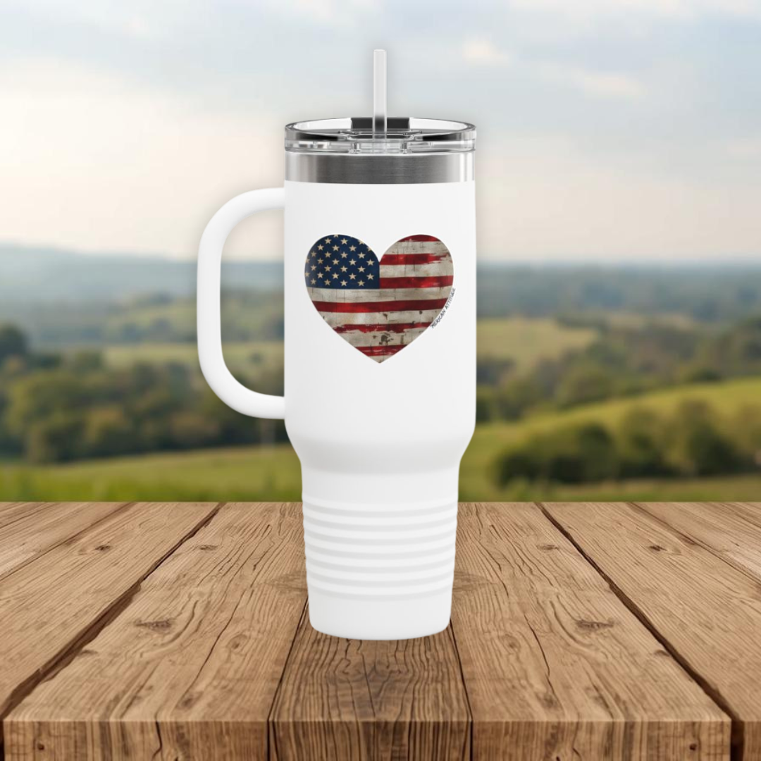 The Flag Is In Your Heart Tumbler (40oz)
